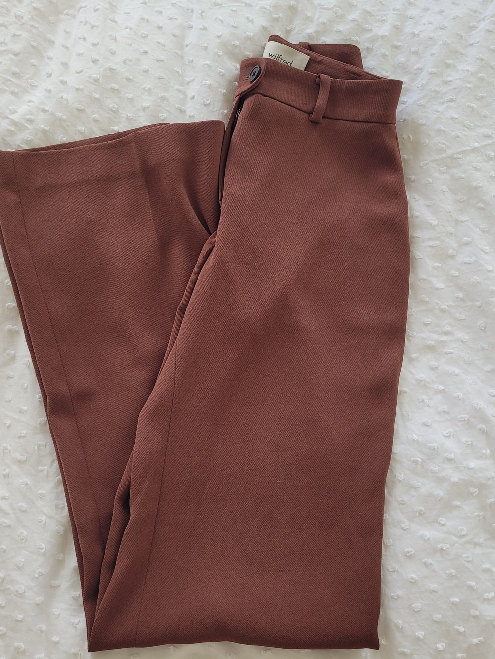 Wilfred (Aritzia) Women's High-Waist Wide-Leg Pants - Brown